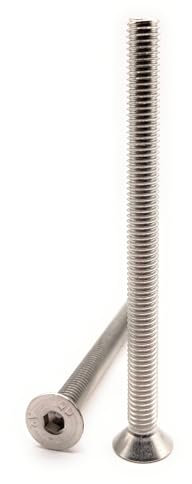 Vis M6x80 mm Tête Fraisée BTR en acier INOX A2 | Ø 6x80 mm - M6 x 80mm | Vis FHC à 6 pans creux (clé allen) ISO 10642 / DIN 7991 | Vis inoxydable A2 (V2A/304) : LOT DE 5 Pcs - Premium Fixation