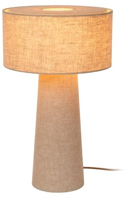 LUCIDE LEEROY - Tischlampe - Ø 30 cm - 1xE27 - Taupe