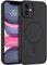 GUAGUA Magnetic for iPhone 11 Case, iPhone 11 Phone Case with Carbon Fiber Pattern [Compatible with MagSafe] [Military Grade Protection] Slim Shockproof Anti-Scratch Phone Cover, Black