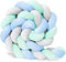PTKG Knotenkissen Bettumrandung Baby Braided Bed Snake Bettschlange Geflochten Nestchen Nestchenschlange Geflochtenes Bettrolle Zierkissen Bettumrandung,A18,4m