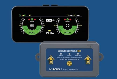 BELEY RV Leveling System Electronic,wasserwaage wohnmobil digital,Wohnmobil Nivellierer,neigungsmesser wohnmobil,Wireless Nivellierer,Automatische Nivellierzubehör für Caravan‌, Camper, Trailer