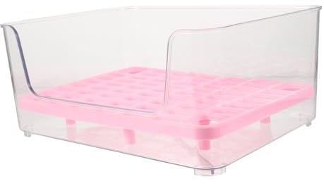 GRIRIW Durable Acrylic Cat Litter Box Transparent Toilet Tray for Cats Kittens Pets Open Design for Easy Monitoring Cleaning Prevents Spillage for Home Use