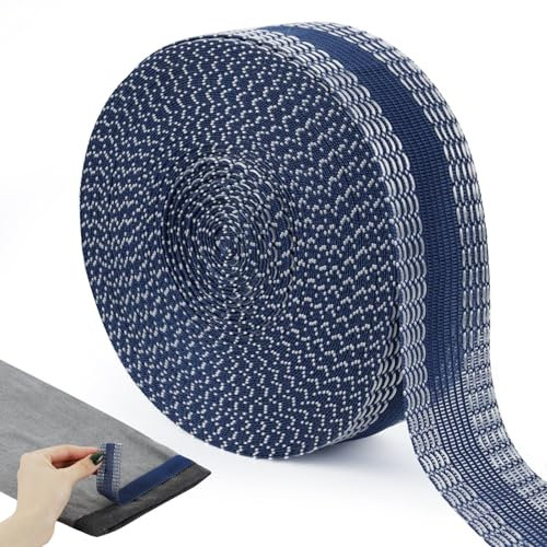 LEREATI Orlo Svelto Termoadesivo Forte 2.5cm x 10m Adesivo per Orlo Pantaloni Senza Cuciture, Nastro Adesivo per Tessuti per Jeans, Tende, Indumenti (Blu)