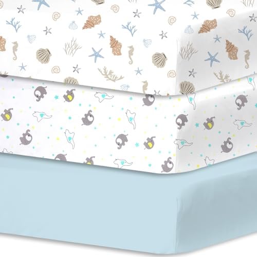 Little Grape Land Spannbettlaken 70x140cm, 3er Set Babybett Kinderbett | Weiche Mikrofaser, atmungsaktiv, mit 360° Rundum-Gummizug, Oeko-TEX zertifiziert und pflegeleicht für den täglichen Gebrauch.
