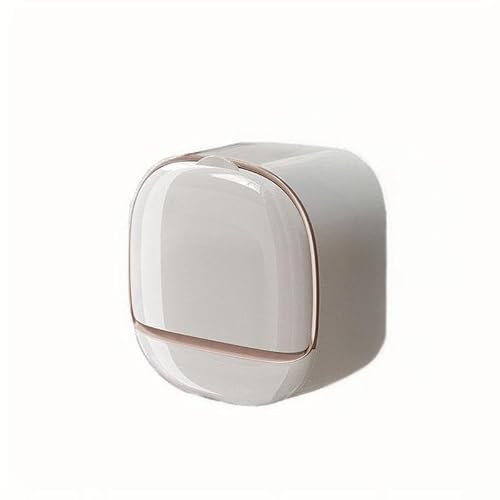 Porte - Savon imperméable à l'eau avec boîte de vidange, Porte - Savon adhésif, Support de Tige de vidange Mural (Blanc)