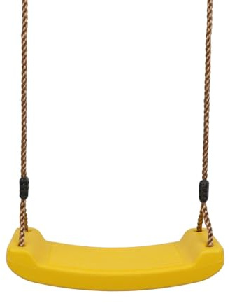 Children’s Adjustable Garden Swing Seat with Braided Rope & Secure Clamps – Heavy-Duty Plastic Swing for Ages 3–10 – Holds Up to 100kg