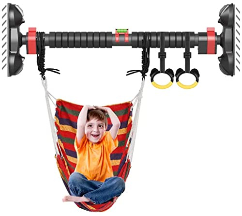 Barre de Traction Chin Up Bar Barre de Traction Murale Portable Porte sans vis Couloir Acier Fitness Horizontal.