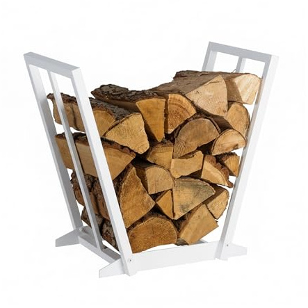 Relaxdays Kaminholzregal, Metall, HBT: 55,5 x 62 x 35 cm, Brennholzregal für Feuerholz, Stapelholz, Brennholz, Farbwahl | Brennholzregal für Feuerholz, Stapelholz, Brennholz
