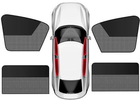 Nur Kompatibel mit VW Polo 4 9N 2001-2005 Magnetische Sonnenschutz Auto 4 Stück, Auto Fensterabdeckung Sonnenschutz für Seitenfenster mit UV-Schutz Blendschutz Auto & Sichtschutz,Einfach Montage