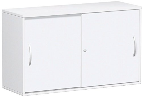 Gera Möbel Schranksystem Flex Anstell-Schiebetürenschrank, Holzdekor, weiß/weiß, 120 x 42.5 x 72 cm