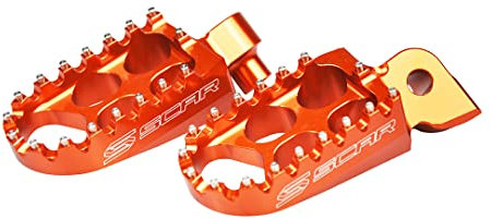 SCAR Repose cale pied Standard Compatible avec KTM EXC EXCF 250 300 350 450 500 98-16 - Orange