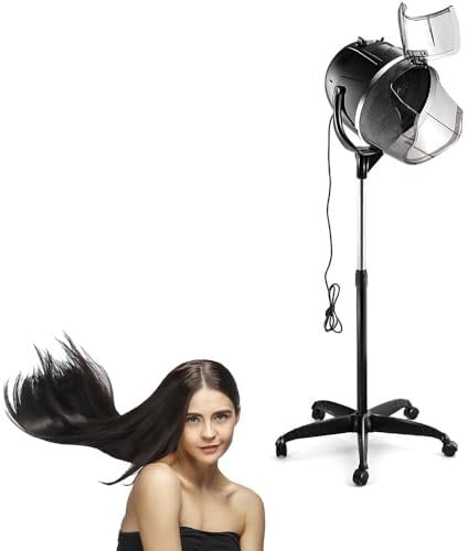 GOPLUS Profi Trockenhaube für Haare, 1050W Haartrockner 125-160cm höhenverstellbar, Haartrockenhaube Salon Friseur mit 60min Timer & 40-75℃ Temperaturregelung für häusliche Pflege & Friseursalons