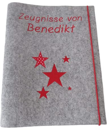 Zeugnismappe Wollfilz Mappe Zeugnisse DIN A4 Grundschule Schule