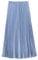 Damen Mädchen Plisseerock in Maxilänge Plissee-Maxirock Elastische Chiffon Langer Faltenrock Elastischer Bund für Frühling Sommer Herbst - 90cm Einfarbig Hellblau