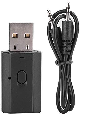 Tonysa Transmisor y Receptor Bluetooth 5.0, 2 en 1 Adaptador de Audio inalámbrico Bluetooth Adaptador de Audio AUX portátil para el hogar portátil para computadora, TV, proyector, etc.