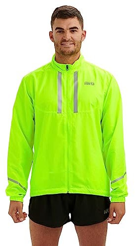 time to run Laufjacke Mit Taschen für Herren - Leichte Winddichte Atmungsaktiv - Ideal für Übung und Jogging L Limette