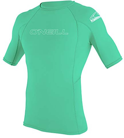 O'Neill Youth Basic Skins S/S Rash Guard - Light Aqua, 14