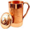 Carafe en cuivre pur pour la guérison ayurvédique sans doublure intérieure - 1,5 L (modèle 7)