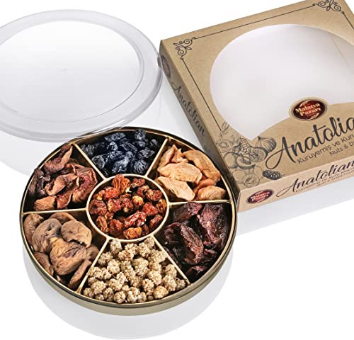 Palanci | Gesunde Snacks | Getrocknete Früchte Mix | getrocknete Aprikosen, getrocknete Pflaumen, getrocknete Apfelringe, Physalis getrocknet, Maulbeeren, Pfirsich, Rosinen | Vegane Snacks | 275 gr.