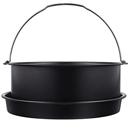 Lurrose 1 6 Zubehör Für Heißluftfritteusen Friteuse Brotbackkorb Backformen Für Heißluftfritteusen Backform Für Airfryer Ofenblech 6 Zoll Airfryer Pan Kuchen Rostfreier Stahl Pfanne