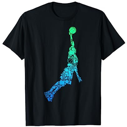 Basketball Basketballer Dunking Jungen Herren Kinder T-Shirt