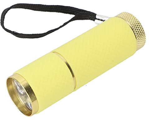 Lámpara de Uñas con Linterna, Mini LED UV Lámpara de Uñas de un Solo Dedo para Uñas de Gel 9 Linterna LED Portabilidad Máquina Secadora de Uñas Herramientas para Arte de Uñas Luz UV(Amarillo)