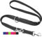 DEY - Premium Hundeleine Nylon 2m | Reflektierend | 3fach Verstellbar | für Kleine, Mittelgroße u. Große Hunde | viele Farben |Doppelleine Hund | Schleppleine | Führ-Leine | Welpenleine | Schwarz, XS