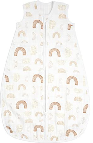 aden + anais™ leichter Baumwoll-Musselin-Schlafsack 1,0 TOG keep rising-oh happy day (6-18 monate)