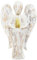 Trintura Holzengel 15 cm – Schutzengel Figur aus Holz handgeschnitzt – Holzfigur Engel groß, Engel Figur aus Holz, Glücksengel Dekofigur, Holzschutzengel Geschenk aus Naturholz