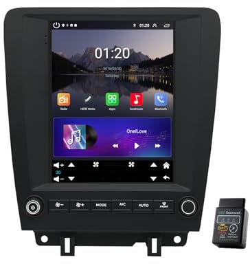 Für Ford Mustang 2009-2014 8 Core 9.7 64GB Android 12 Autoradio DAB+Radio CarPlay Navi GPS 7 Zoll HD Touchscreen Autoradio Bluetooth DAB+Radio WiFi,FM RDS Radio USB (4GB RAM+64GB ROM)