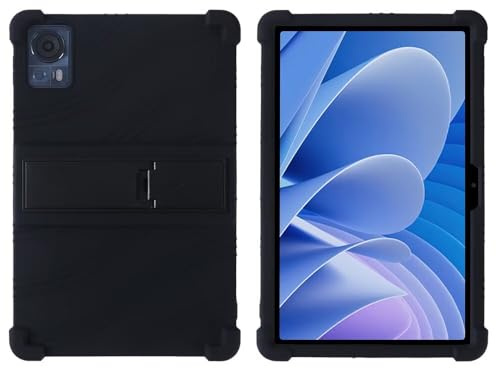 FKQLH Hülle für DOOGEE T30 Pro, Stand Silikon kinderfreundliche Stoßfest Schützend Abdeckung Hüllen für DOOGEE T30 Pro Tablet 11 Zoll, Schwarz
