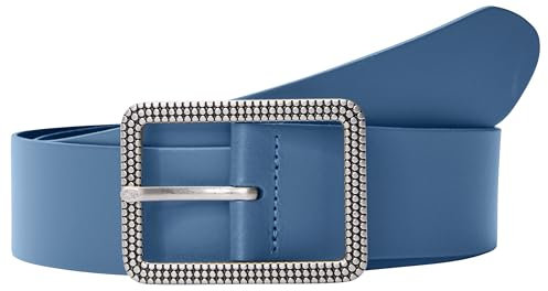 s.Oliver Damen 2153240 Ledergürtel, 5472 Blau, 90