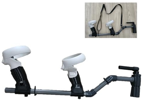 Magnetic VR Gun Stock for Quest 2, Rifle Grip VR Stock Controller Accessories Compatible with MetaQuest 2, Lightweight & Quick Removable Quest2 Control Magnetic Gunstock Adapter (for Quest 2)