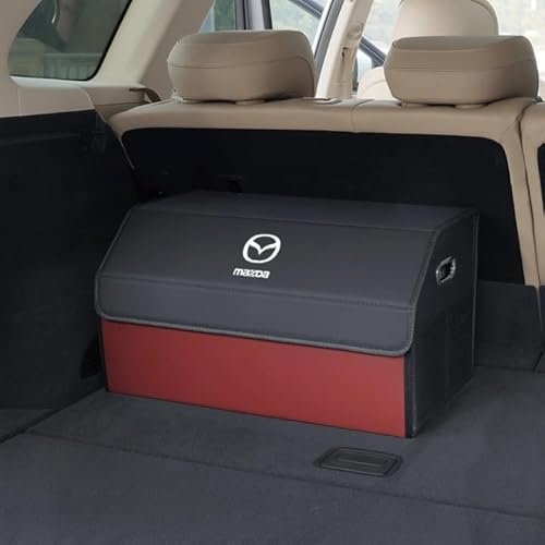 JOEBO Auto Lagerung Tasche Klapp Reise Aufräumen Box Stamm Werkzeuge Fall Für Mazda Az-Wagon B-Series Biante Bongo BT-50 Capella Carol Clef Cosmo Cronos,Red