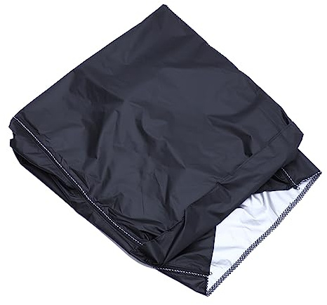 Waschmaschinenschutz aus 210d Oxford Gewebe Schwarz für Trockner | Vierseitige Abdeckung, Elastisches Band, für Balkon und Terrasse, Zubehör für Waschmaschine und Trockner