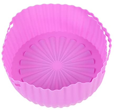 Hoement Luftfritteuse Antihaft-speisekissen Fritteusen Airfryer-liner Backformauskleidung Backblecheinlagen Mikrowellen-dampfgarer Dampfuntersetzer Dampfeinsatz Für Topf Kieselgel Violett