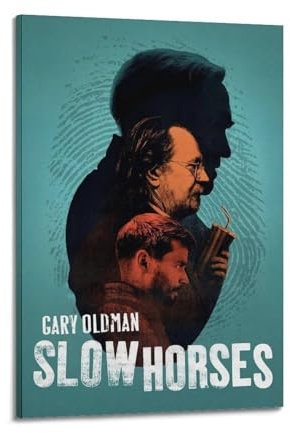 IVANICKED Poster Slow Horses, Raumdekoration, Film-Poster, ästhetisches Vintage-Leinwandposter, 30 x 45 cm, Rahmenstil