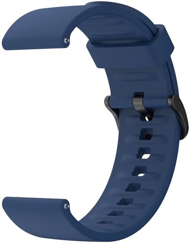 Mugust 22mm Uhrenarmbänder für Damen Herren, 22mm Silikonarmband Schnellverschluss Uhrenarmband, Weiches Silikon Sport Ersatzarmband (Abyss Blau)