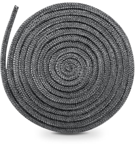 Yudobliss Dichtschnur, Ofendichtschnur, Dichtungsband für Kaminofen, 14 mm x 4 m, Dichtungslinie für Kamintüren, Geeignet für Kamine, Öfen, Schornsteine