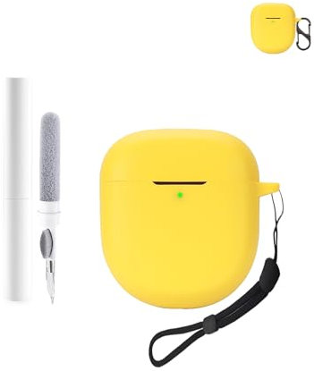 Silicone Protective Case for Bose QuietComfort Ultra Earbuds - Durable and Eco-Friendly Bluetooth Earphone Cover with Precise Holes - Yellow
