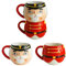 Lot de 2 tasses en céramique motif soldat casse-noisette | Tasses à café et thé en céramique avec style militaire rouge | Lot de 2 tasses soldat insolites – Un visage, un corps