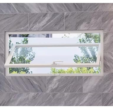 Fenêtre coulissante en verre personnalisée, fenêtres en verre trempé encastrées for remplacement de sous-sol de salle de bain intérieure(H x W 60X90cm)
