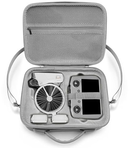 Veftsvy Tasche für DJI Flip Drohne, PU wasserdichte Case, Tragbare Reisetasche mit Schultergurt für DJI FLIP Drohne und Akku Zubehör & DJI RC-N3 oder DJI RC 2 Controller
