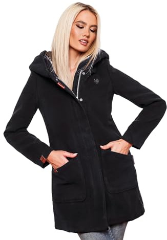 MARIKOO Damen Mantel Trenchcoat Wintermantel Übergangs Jacke Parka Lang B819