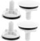 Housoutil Lot de 4 cache-trous d'évier durables pour cuisine et salle de bain - Installation facile - Dissimule les regards inesthétiques - Blanc