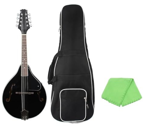 Instrument À Cordes Mandoline Ensemble De 8 Cordes En Ébène Et Mandoline Style A Avec Étui Pour Débutants Pratique Des Instruments À Guitare
