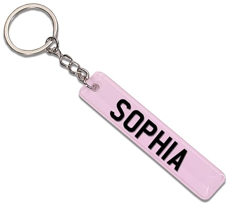 Personalised Memories Licence Number Plate Keyring – Custom Car Plate Keychain, Reg Key Chain Gift for Car Owners