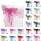 Trimming Shop 50pcs Hot Pink Organza Sashes for Chairs Wider Sash Fuller Bow Chair Cover Bow Sashes for Wedding, Birthday, Reception, Anniversary Party Decoration, 17x280cm