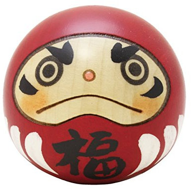 Usaburo Kokeshi Holzpuppe Happy Daruma Rot 9-113-2