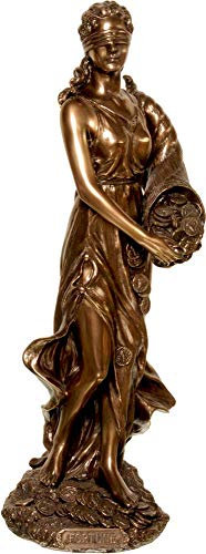 Statue Greek Goddess Fortune/Tyche/Luck/Fortuna (Decorative Bronze 12.59 inches / 32cm) … / Diosa griega Fortuna/Tyche/Suerte/Fortuna (estatua de Bronce decorativa 32cm)